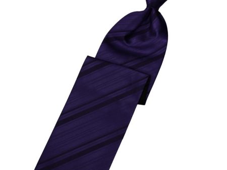 Amethyst Striped Satin Kids Necktie Sale