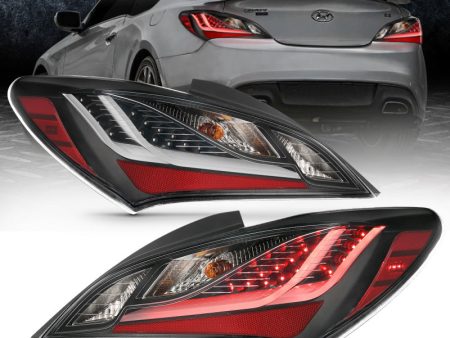 ANZO 10-13 Hyundai Genesis 2DR LED Taillights Smoke on Sale