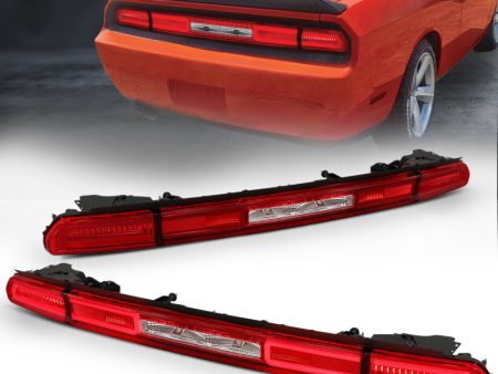 ANZO 08-10 Dodge Challenger LED Taillights - Red Clear w Sequential Turn Signal Cheap