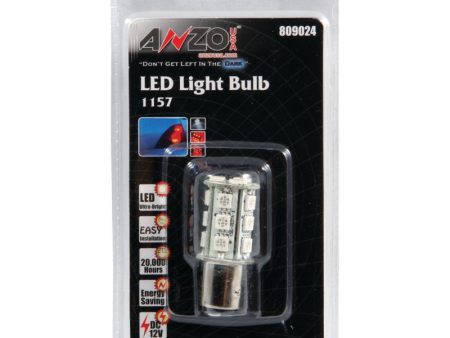 ANZO LED Bulbs Universal LED 1157 Red - 18 LEDs 1 3 4in Tall For Sale